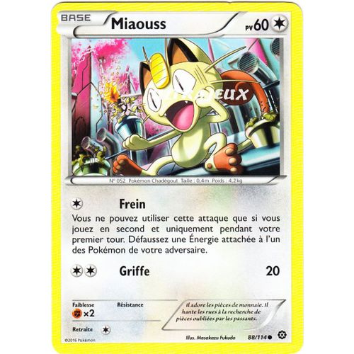 Pokémon - 88/114 - Miaouss - Xy - Offensive Vapeur - Commune