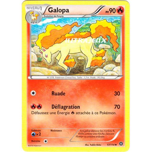 Pokémon - 17/114 - Galopa - Xy - Offensive Vapeur - Peu Commune