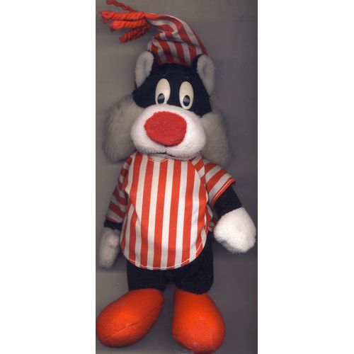 Peluche Gros Minet (Sylvestre) En Pyjama 23cm Warner Bros 1993