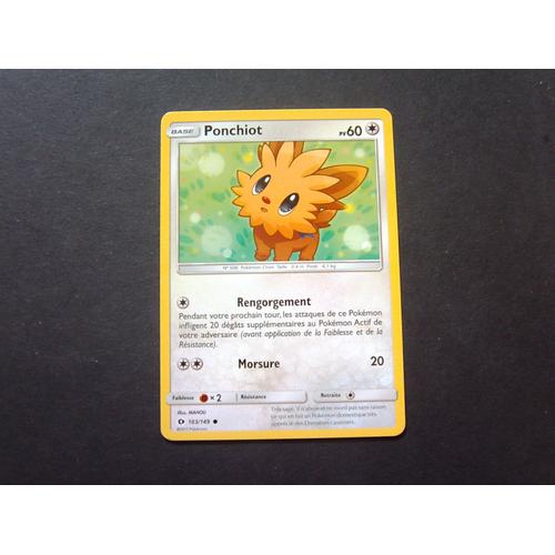 Pokémon - 103/149 - Sl1 - Soleil Et Lune - Ponchiot - Commune