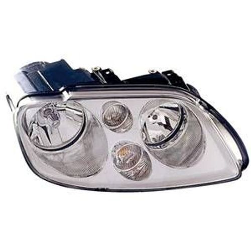 Phare Optique Avant Droit Pour Volkswagen Touran I Phase 1 2003-2004, H7+H7, Fond Chromé, Neuf