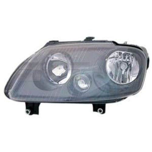 Phare Optique Avant Gauche Pour Volkswagen Touran I Phase 1, 2004-2006, H7+H1, Fond Noir, Neuf