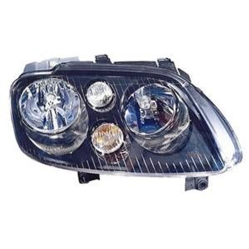 Phare Optique Avant Droit Pour Volkswagen Touran I Phase 1, 2003-2004, H7+H7, Fond Noir, Neuf