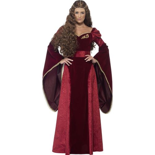 Déguisement Reine Médiévale Rouge Femme Large