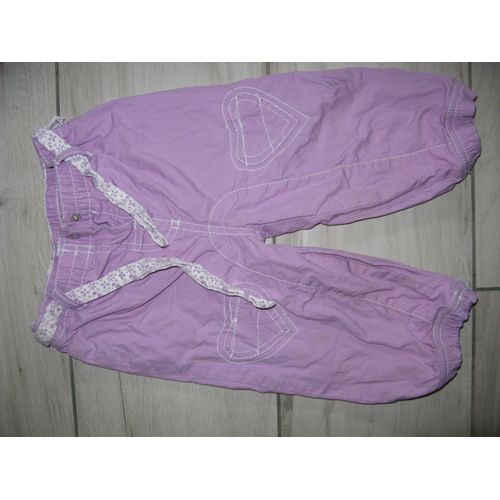 Pantalon Influx Forme Boule Double Avec Ceinture Coton 18 Mois Violet 
