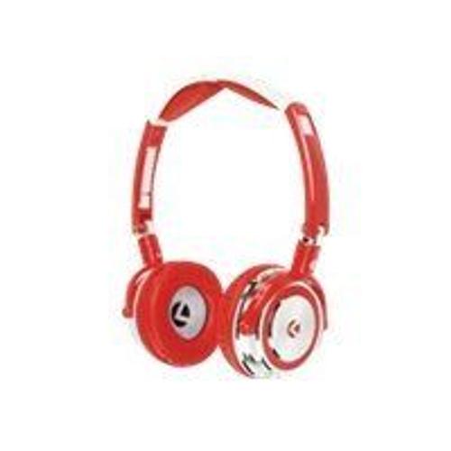 KNG Droid Human After All - Écouteurs - circum-aural - filaire - jack 3,5mm - rouge