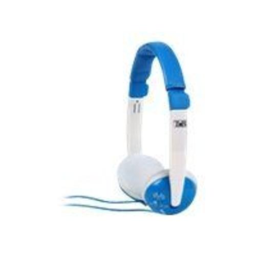 T'nB KIDS SOUND - Écouteurs - circum-aural - filaire - jack 3,5mm - blanc, bleu - pour Apple iPhone 3G, 3GS, 4; iPod (4G, 5G); iPod classic; iPod mini; iPod nano; iPod touch