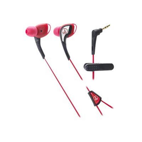 Audio-Technica ATH-SPORT2 Rouge - Ecouteurs intra-auriculaires Sport