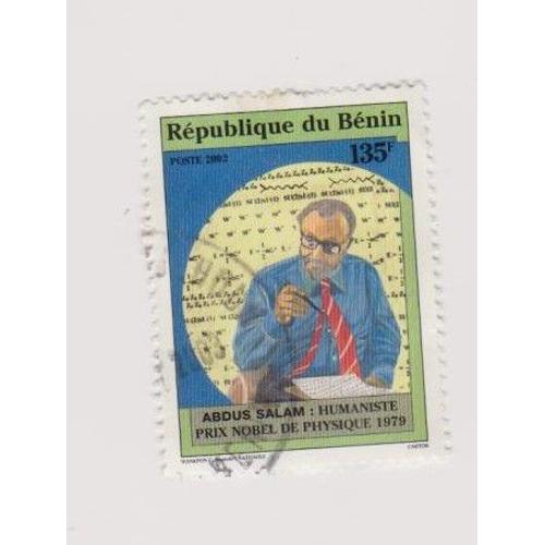 Timbre République Du Benin Abdus Salamhumaniste Prix Nobel De Physique 1979