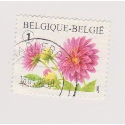 Timbre Fleur Belgique 2007 