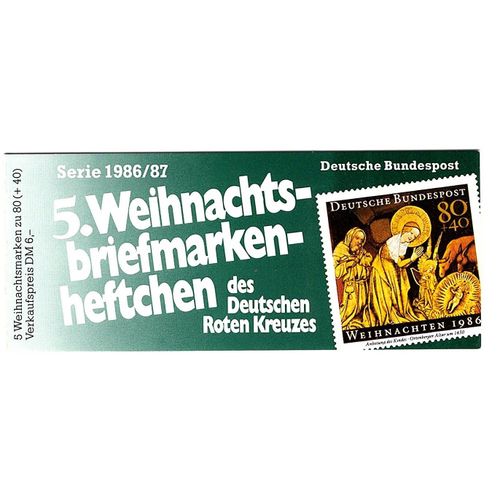 Allemagne Fédérale Carnet De 5 Timbres Yt 1135( Noel 1986)