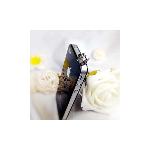 Accessoire Bijoux Smartphone Amour Love Argent Et Cristal - Blue Pearls Accessory Plug C0023 L Unique