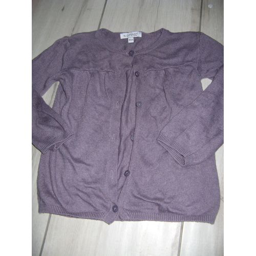 Gilet In Extenso Manches Longues Coton 2 Ans Violet 