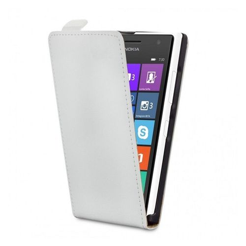 Housse Etui Coque Pochette Clapet Blanc Pour Nokia Lumia 930