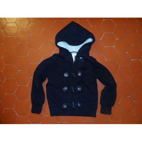 Veste À Capuche Maille Bleu Marine Jacadi