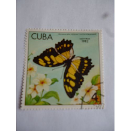 Timbre Cuba 1982:Metamorpha Stelenes Insularis.