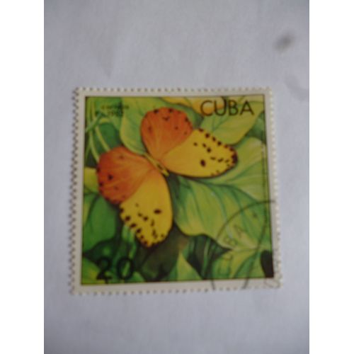 Timbre Cuba 1982 :Phoebis Avellaneda.