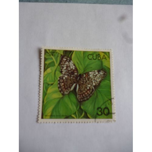 Timbre Cuba 1982 :Hamdryas Feros Diasia.