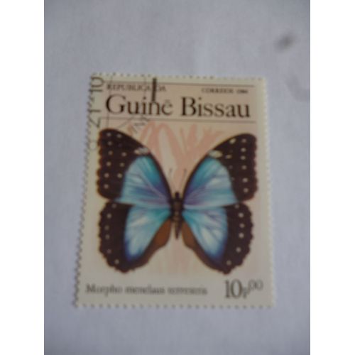 Lot De 6 Papillons Guinée Bissau 1984.