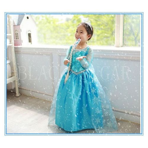 Robe Elsa Enfant 2 À 14 Ans Déguisement Elsa Costume Reine De Neige Bonne Qualité Envoie Immédiat 