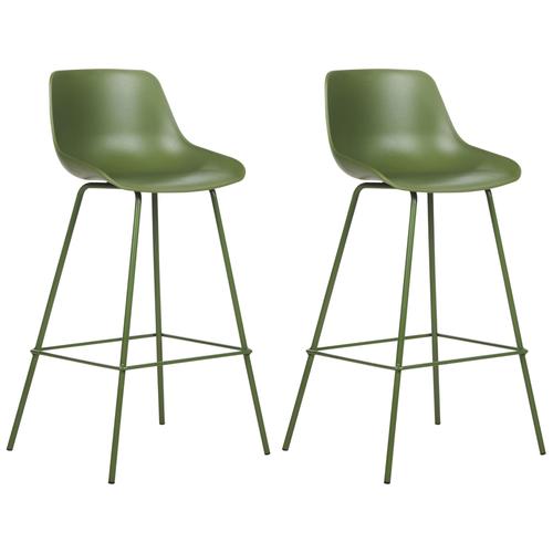 Tabouret De Bar Set De 2 Vert Emmet