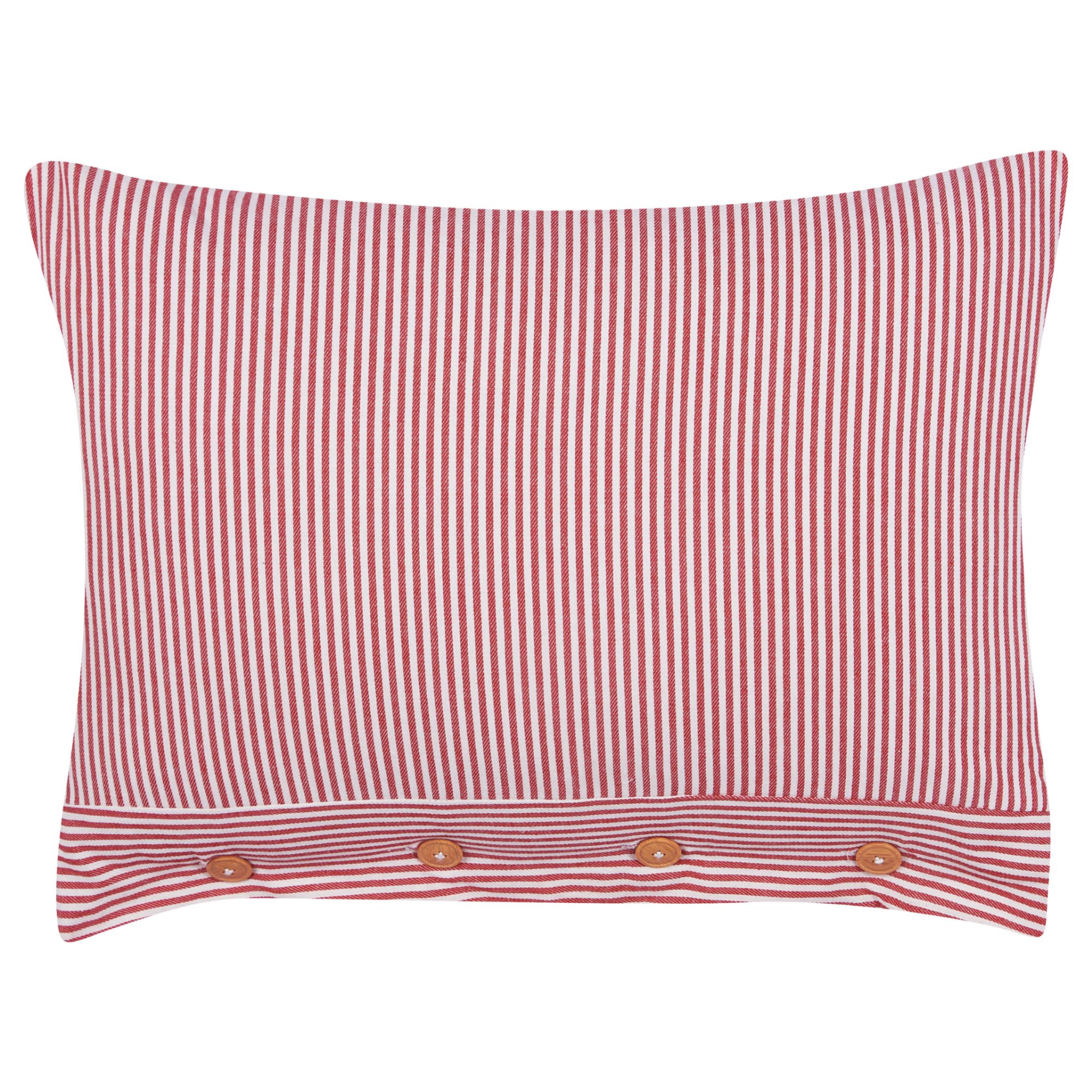 Coussin Aalita Coton 40 X 60 Cm À Rayure Rouge