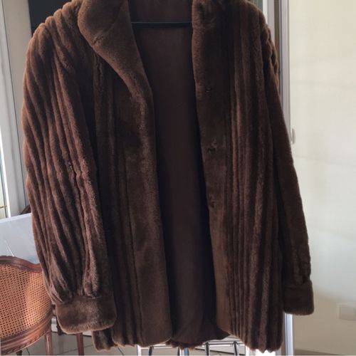 Veste Courte Fourrure Mouton L Marron