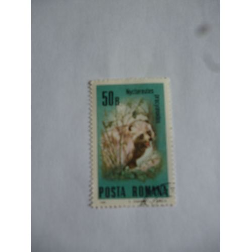 Timbre Roumanie 1983 :Nyctereutes.
