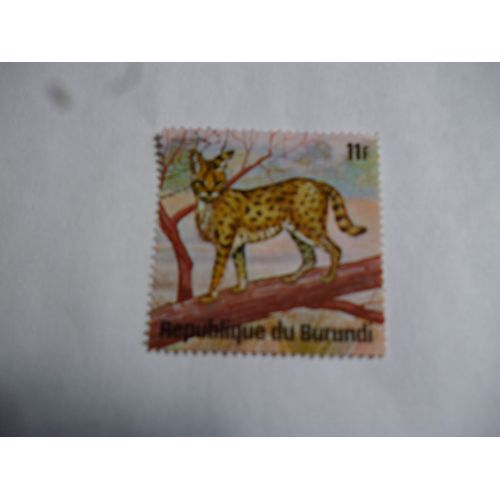 Timbre Burundi: Chat Cervier.