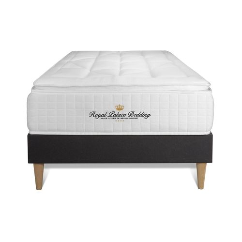 Ensemble Matelas Ressorts Ensaches + Memoire De Forme Maxi Epaisseur George V 90x190 Sommier Kit Noir