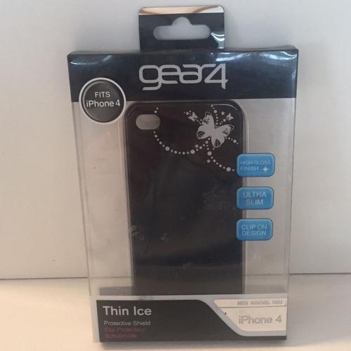 Coque Gear4 Noir Avec Papillion Pour Iphone 4/4s