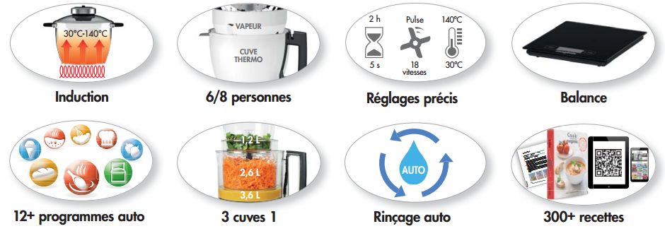 Magimix Cook Expert - Robot cuiseur - 3.5 litres - 900 Watt - Chrome mat - avec balance de cuisine_image_6|Rakuten