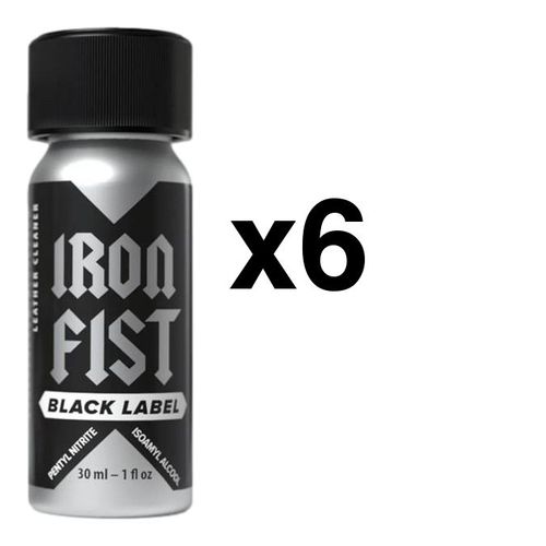 Poppers Pentyle Iron Fist Black Label 30 Ml X6