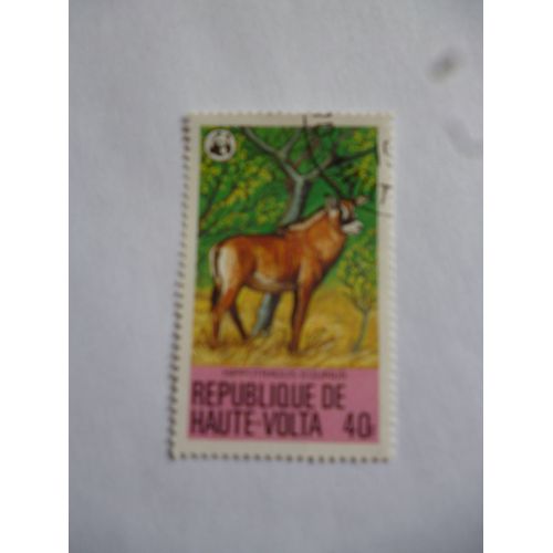 Timbre Haute Volta 1979 : Hippotragus Equinus.