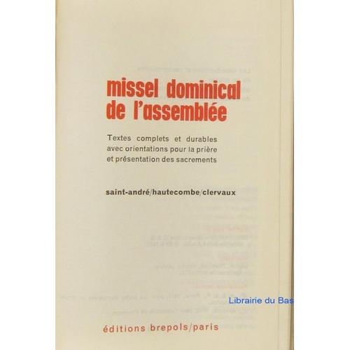 Missel Dominical De L'assemblée