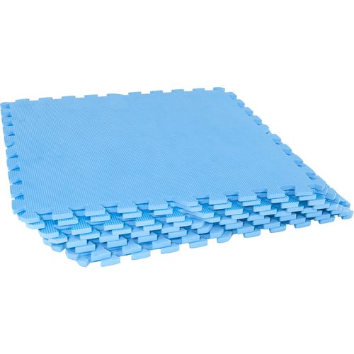 Gorilla Sports - 8 Dalles Carrées De Protection - 1,2 Cm D'épaisseur - Coloris : Noir, Rouge, Gris, Bleu, Bois Foncé, Bois Clair, Gazon - Couleur : Bleu