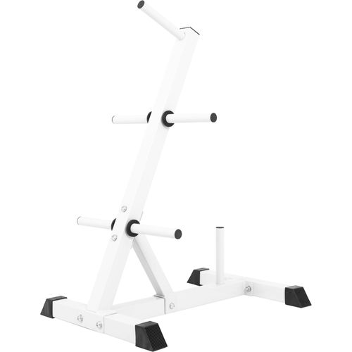 Gorilla Sports - Rack De Rangement Pour Poids Disques - Noir Ou Blanc - Couleur : Blanc