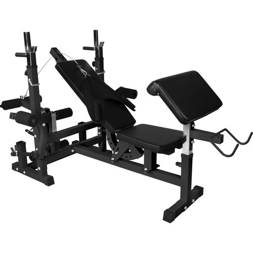 Gorilla Sports - Banc De Musculation Universel Avec Supports D'haltères - Noir Ou Blanc - Couleur : Blanc
