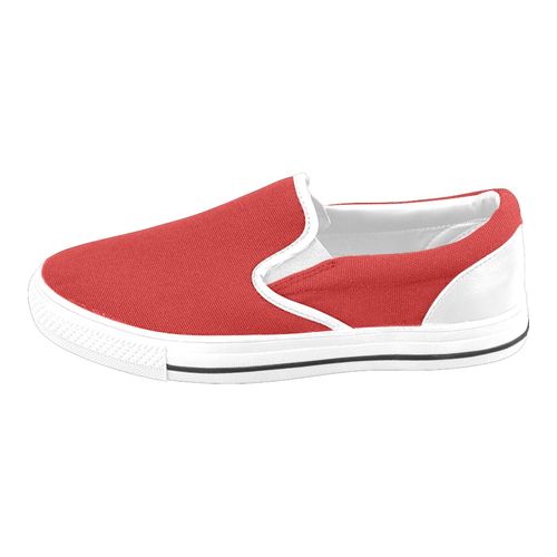 Chaussures À Enfiler Rouge Bordeaux Sans Lacets Pour Hommes Et Femmes, Tendance Mode En Toile, Baskets Décontractées Faites À La Main