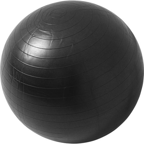 Gorilla Sports - Swiss Ball - Ballon De Gym De Plusieurs Tailles 55cm, 65cm, 75cm Et En Couleurs : Bleu, Gris, Fuchsia, Noir, Rouge, Vert - Couleur : Noir - Epaisseur : 55 Cm
