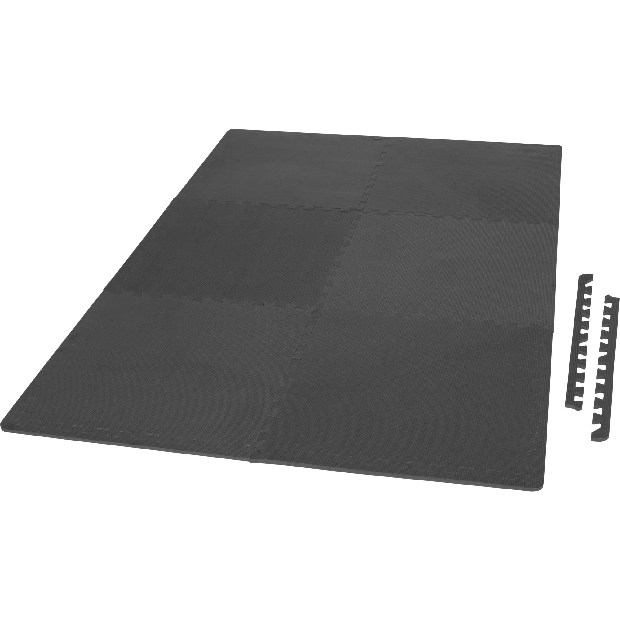Gorilla Sports - 6 Tapis De Protection En Mousse - Épaisseur 1,2cm - 12 Pièces D¿About - Coloris Noir, Bleu, Gris, Rouge, Bois Foncé, Bois Clair - Couleur : Noir