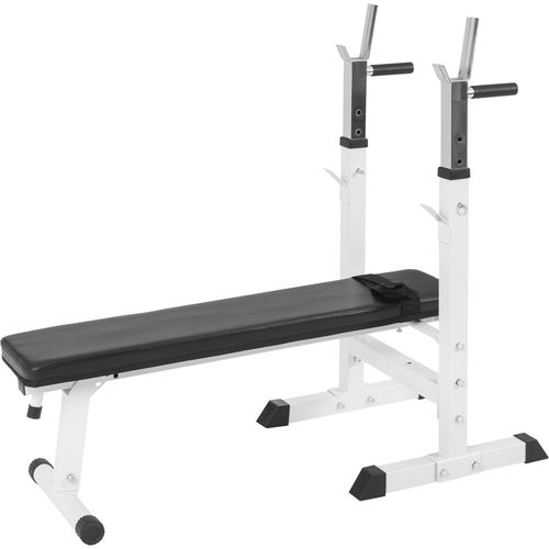 Gorilla Sports - Banc De Musculation Avec Support De Barres - Couleur : Blanc