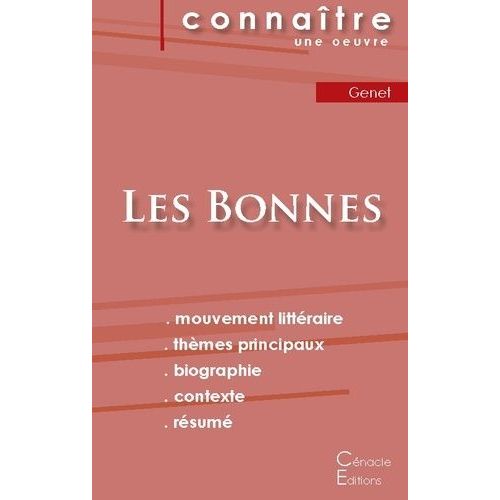 Fiche De Lecture Les Bonnes De Jean Genet (Analyse Littéraire De Référence Et Résumé Complet)