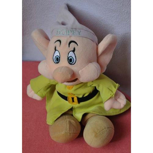 Doudou Blanche Neige Et Les 7 Mains Simplet / Dopey Hauteur 35 Cm