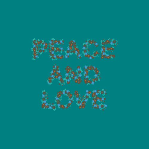 Papier Flower Power Peace Et Love