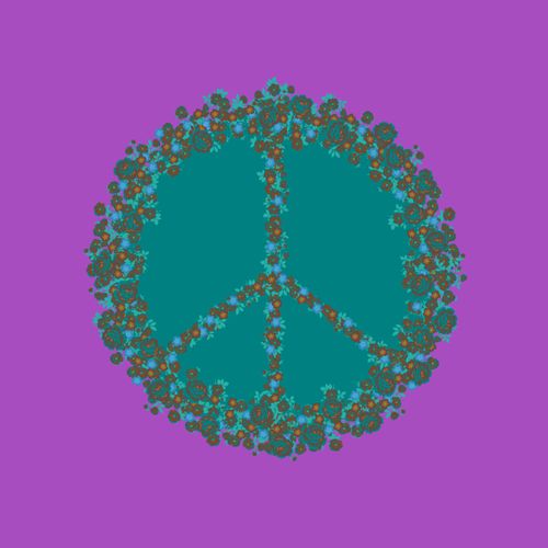 Papier Flower Power Symbole Hippie