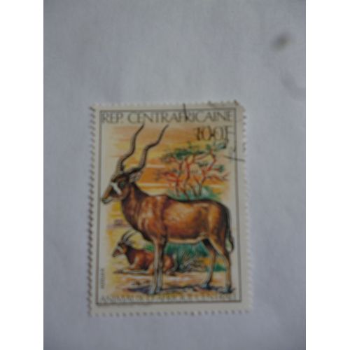 Timbre Centrafrique :Addax.