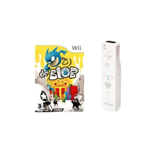 Pack Jeu De Blob Avec Manette De Jeu Wiimote - Blanche