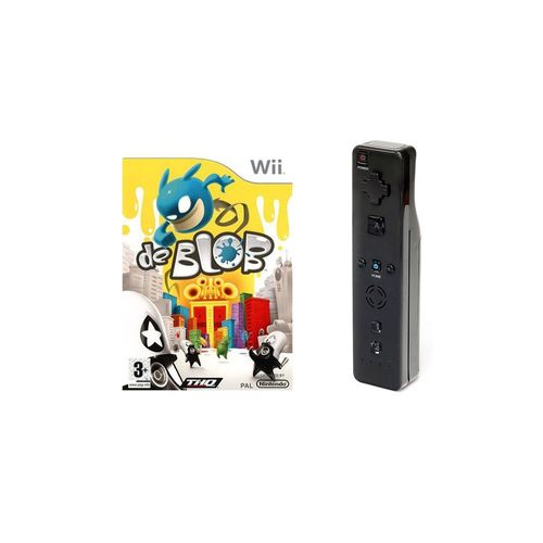 Pack Jeu De Blob Avec Manette De Jeu Wiimote - Noire