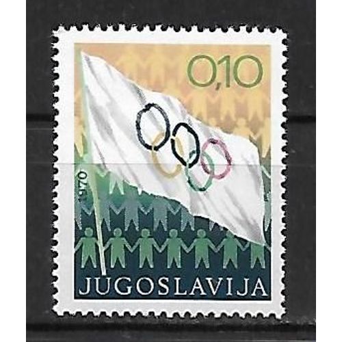 Yougoslavie 1970 : Drapeau Olympique - Timbre Neuf **